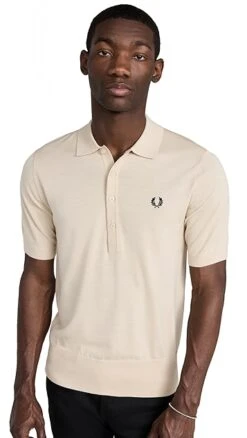 Fred Perry Short Sleeve Knitted Shirt -Shopbop fperr3058648696 1675893176572 2 0. UX357 QL90