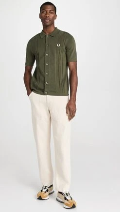 Fred Perry Button Through Knitted Shirt -Shopbop fperr3059155648 1675355359965 2 0. UX357 QL90