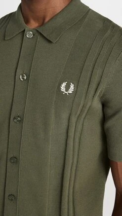 Fred Perry Button Through Knitted Shirt -Shopbop fperr3059155648 1675355360419 2 0. UX357 QL90