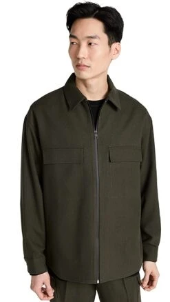 FRAME Modern Flannel Long Sleeve Zip Shirt -Shopbop frame3215417778 1672781831517 2 0. UX357 QL90