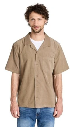 FRAME Light Weight Cord Camp Collar Shirt -Shopbop frame3221815230 1677863361387 2 0. UX357 QL90