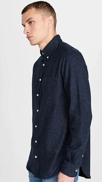 Gitman Vintage Navy Cotton Tweed 5 Gitman Vintage Navy Cotton Tweed - Image 3