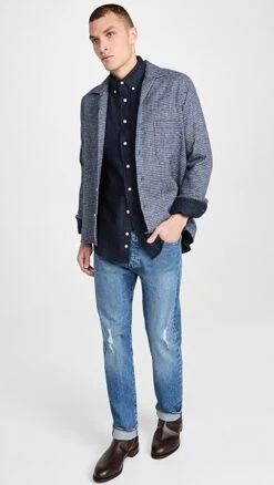 Gitman Vintage Navy Cotton Tweed 12 Gitman Vintage Navy Cotton Tweed -Shopbop gitma304931af4f 1664288125362 2 0. UX357 QL90