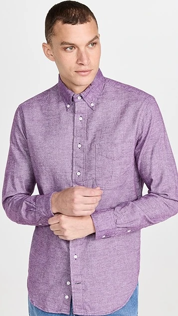 Gitman Vintage Brushed Chambray Button Down Shirt 3 Gitman Vintage Brushed Chambray Button Down Shirt