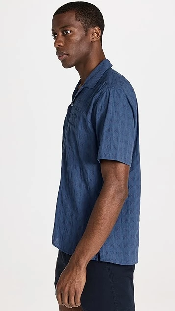 Gitman Vintage Japanese Ripple Jacquard Camp Collar Shirt 5 Gitman Vintage Japanese Ripple Jacquard Camp Collar Shirt - Image 3