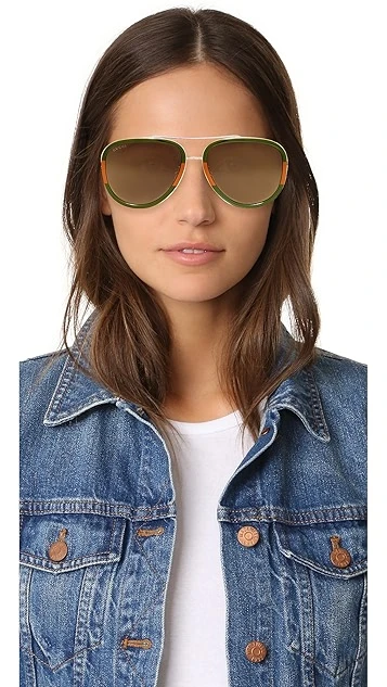 Gucci Pilot Urban Web Block Aviator Sunglasses 4 Gucci Pilot Urban Web Block Aviator Sunglasses - Image 2