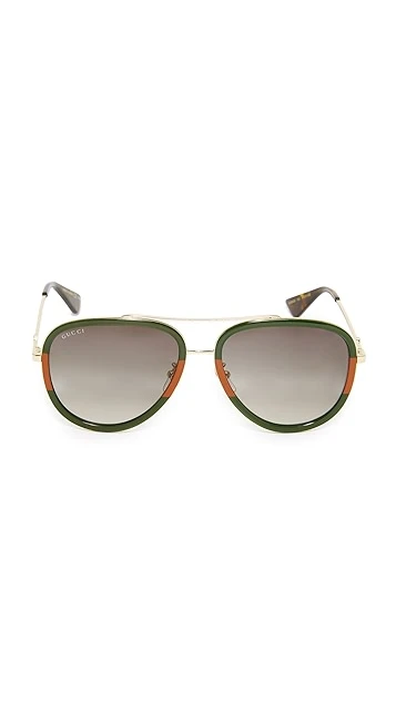 Gucci Pilot Urban Web Block Aviator Sunglasses 7 Gucci Pilot Urban Web Block Aviator Sunglasses - Image 5