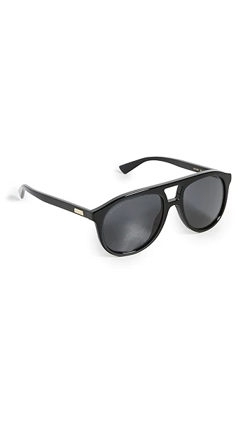 Gucci 80s Monocolor Pilot Acetate Sunglasses 8 Gucci 80s Monocolor Pilot Acetate Sunglasses - Image 6