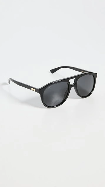 Gucci 80s Monocolor Pilot Acetate Sunglasses 6 Gucci 80s Monocolor Pilot Acetate Sunglasses - Image 4