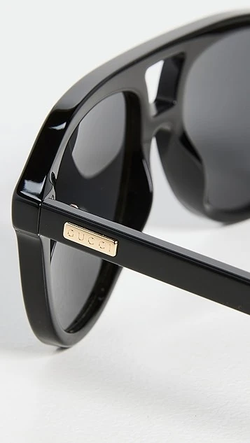 Gucci 80s Monocolor Pilot Acetate Sunglasses 7 Gucci 80s Monocolor Pilot Acetate Sunglasses - Image 5