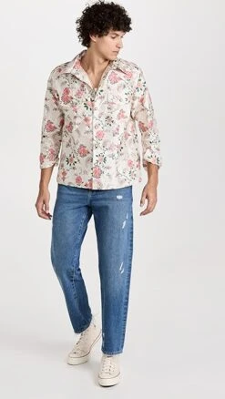 House Of Aama Floral Silk Button Up Shirt -Shopbop haama3003913149 1666723030489 2 0. UX357 QL90