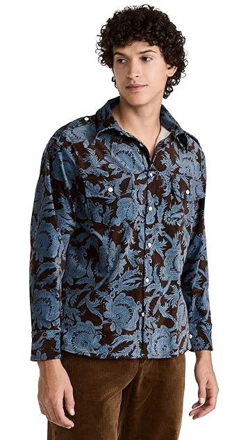 House Of Aama Paisley Corduroy Button Up Shirt 8 House Of Aama Paisley Corduroy Button Up Shirt - Image 6