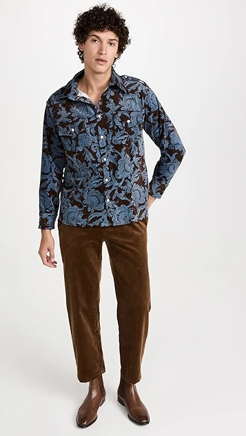 House Of Aama Paisley Corduroy Button Up Shirt 6 House Of Aama Paisley Corduroy Button Up Shirt - Image 4