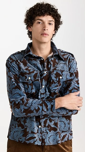 House Of Aama Paisley Corduroy Button Up Shirt 9 House Of Aama Paisley Corduroy Button Up Shirt - Image 7