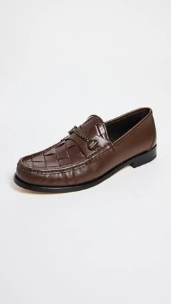 Hyusto Mick Weave Leather Loafers