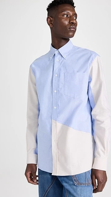 JW Anderson Classic Fit Patchwork Shirt 3 JW Anderson Classic Fit Patchwork Shirt