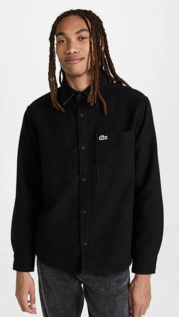 Lacoste Reversible Cotton Flannel Overshirt 3 Lacoste Reversible Cotton Flannel Overshirt