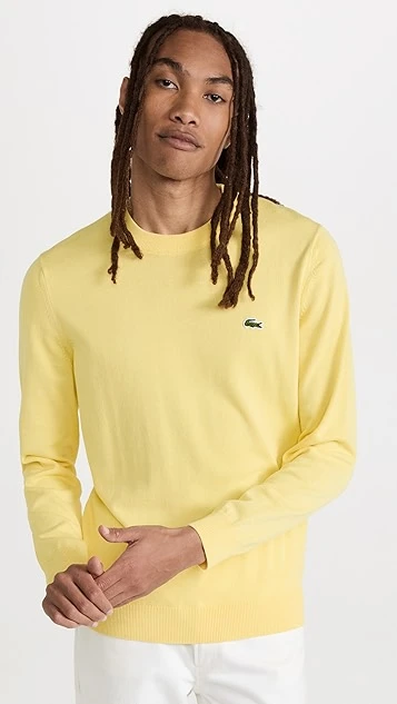 Lacoste Organic Cotton Crew Neck Sweater 3 Lacoste Organic Cotton Crew Neck Sweater
