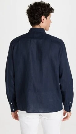 Lacoste Regular Fit Linen Casual Button Down Shirt -Shopbop lcost3051110601 1680110049434 2 0. UX357 QL90