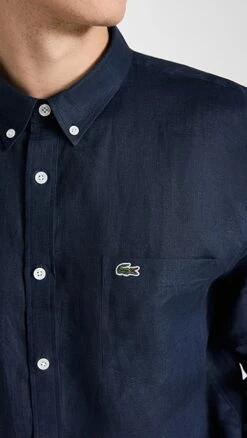 Lacoste Regular Fit Linen Casual Button Down Shirt -Shopbop lcost3051110601 1680110049717 2 0. UX357 QL90