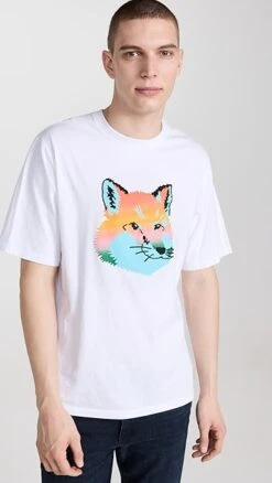 Maison Kitsune Vibrant Fox Head Easy Tee -Shopbop maisk31227102ca 1681314926848 2 0. UX357 QL90