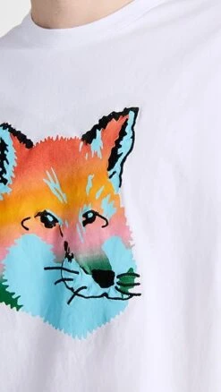 Maison Kitsune Vibrant Fox Head Easy Tee -Shopbop maisk31227102ca 1681314928150 2 0. UX357 QL90
