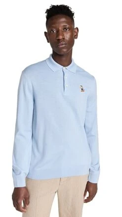 Maison Kitsune Dressed Fox Patch Regular Polo Sweater -Shopbop maisk3123512833 1674833544475 2 0. UX357 QL90