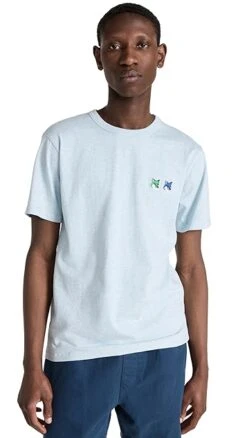 Maison Kitsune Double Monochrome Fox Head Patch Classic Tee -Shopbop maisk312401f577 1680813396214 2 0. UX357 QL90