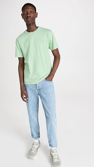 Maison Kitsune Tonal Fox Head Patch Regular Tee 6 Maison Kitsune Tonal Fox Head Patch Regular Tee - Image 4