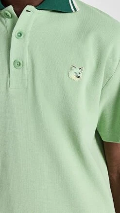 Maison Kitsune Tonal Fox Head Patch Polo -Shopbop maisk3124710167 1680818551117 2 0. UX357 QL90
