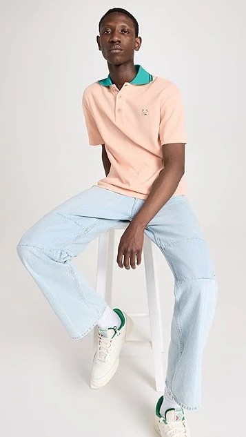 Maison Kitsune Tonal Fox Head Patch Polo 6 Maison Kitsune Tonal Fox Head Patch Polo - Image 4