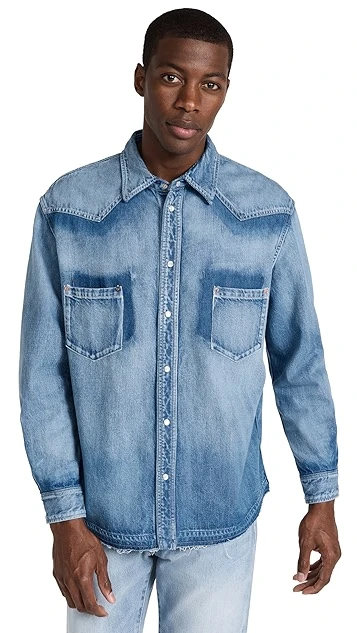 MOUSSY VINTAGE Mvm Cut-Off Denim Shirt 8 MOUSSY VINTAGE Mvm Cut-Off Denim Shirt - Image 6