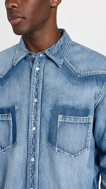 MOUSSY VINTAGE Mvm Cut-Off Denim Shirt 7 MOUSSY VINTAGE Mvm Cut-Off Denim Shirt - Image 5