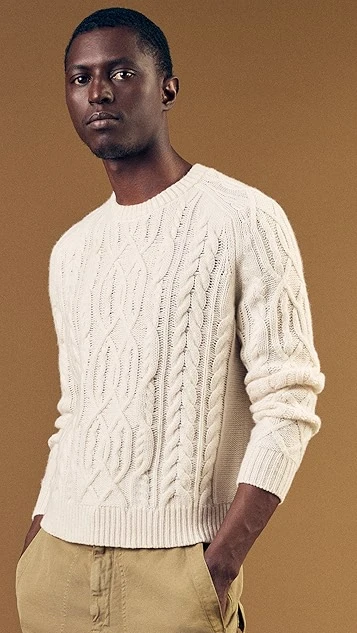 Nili Lotan Davide Cable Knit Sweater 3 Nili Lotan Davide Cable Knit Sweater