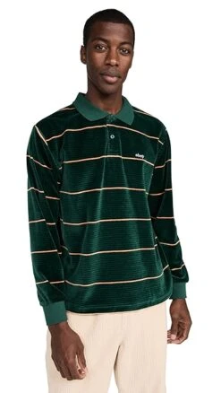 Obey Fete Velour Stripe Polo 14 Obey Fete Velour Stripe Polo -Shopbop obeyy309201e3e0 1665092099986 2 0. UX357 QL90