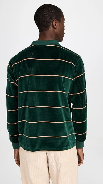Obey Fete Velour Stripe Polo 4 Obey Fete Velour Stripe Polo - Image 2