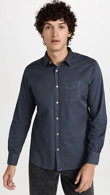 Officine Generale Lipp Pigment Dye Twill Shirt 3 Officine Generale Lipp Pigment Dye Twill Shirt
