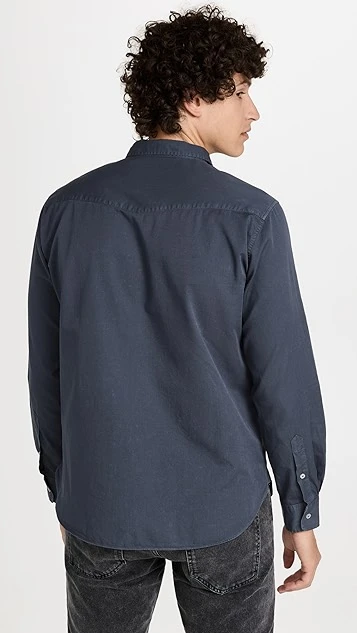 Officine Generale Lipp Pigment Dye Twill Shirt 4 Officine Generale Lipp Pigment Dye Twill Shirt - Image 2