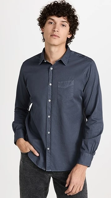 Officine Generale Lipp Pigment Dye Twill Shirt 9 Officine Generale Lipp Pigment Dye Twill Shirt - Image 7