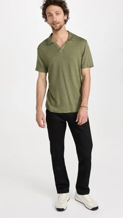 Officine Generale Simon Linen Polo -Shopbop ogene3017513fed 1670279755174 2 0. UX357 QL90