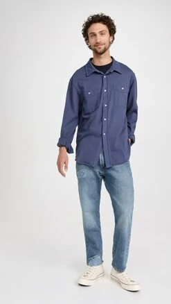 Officine Generale Dante Jersey Shirt 12 Officine Generale Dante Jersey Shirt -Shopbop ogene301811345e 1670423810312 2 0. UX357 QL90