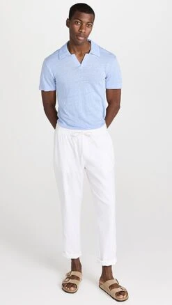 Officine Generale Simon Piece Dyed French Linen Polo -Shopbop ogene3018711236 1675291641027 2 0. UX357 QL90