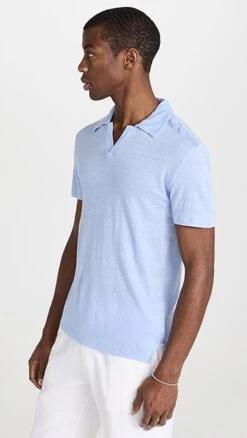 Officine Generale Simon Piece Dyed French Linen Polo -Shopbop ogene3018711236 1675291641201 2 1. UX357 QL90