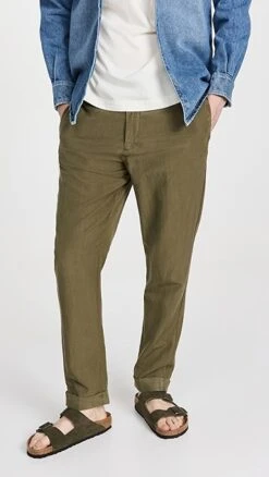 Officine Generale Joseph Garment Dye Linen Cotton Pants
