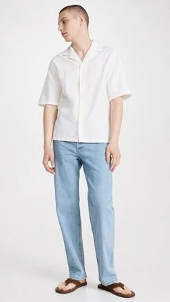 Officine Generale Eren Short Sleeve Cotton Lace Shirt 12 Officine Generale Eren Short Sleeve Cotton Lace Shirt -Shopbop ogene301921c925 1678381896683 2 0. UX357 QL90