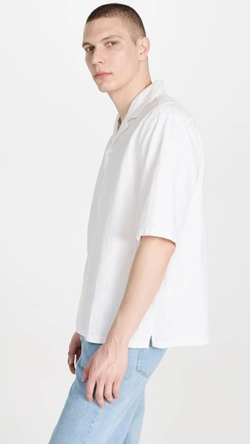Officine Generale Eren Short Sleeve Cotton Lace Shirt 5 Officine Generale Eren Short Sleeve Cotton Lace Shirt - Image 3