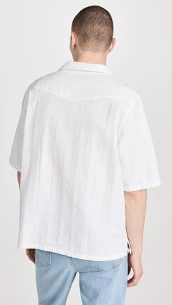 Officine Generale Eren Short Sleeve Cotton Lace Shirt 10 Officine Generale Eren Short Sleeve Cotton Lace Shirt -Shopbop ogene301921c925 1678381896954 2 0. UX357 QL90