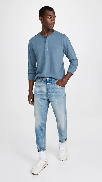 Onia Slub Scallop Long Sleeve Henley 6 Onia Slub Scallop Long Sleeve Henley - Image 4