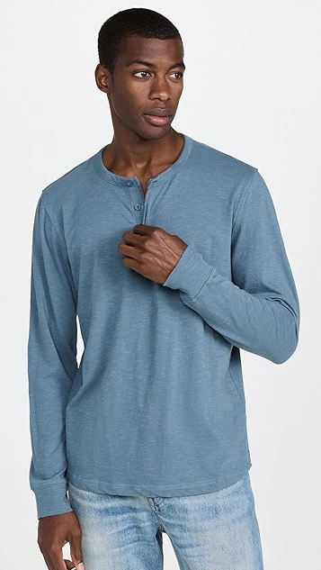 Onia Slub Scallop Long Sleeve Henley 9 Onia Slub Scallop Long Sleeve Henley - Image 7