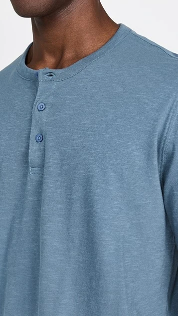 Onia Slub Scallop Long Sleeve Henley 7 Onia Slub Scallop Long Sleeve Henley - Image 5